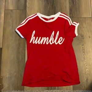 “humble” red tee shirt